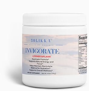 Invigorate Nootropic Energy Supplement, Lychee Splash Flavor, 4.9oz, with B-Vitamins and Natural Caffeine