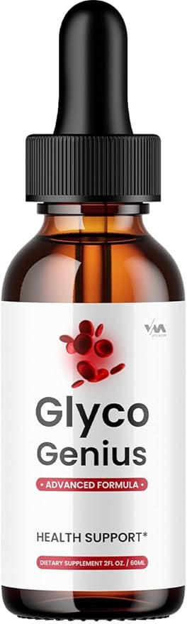 (1 Pack) Glyco Genius Drops Healthy Vitamin Support Supplement - Advanced Formula, GlycoGenius Drops 24 Hour Liquid, Energy and Extra Strength Reviews, 1 Month Supply