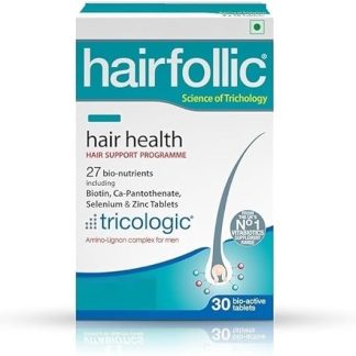 KB Hairfollic Hair Supplements for Men | 27 bionutrients for Healthy Hair, Beard, and Skin, 30 Tablet