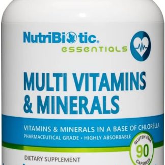 NutriBiotic– Multi Vitamins & Minerals, 90 Ct Capsules (Formerly Hypoallergenic Multiple) | 72 Pure Trace Elements in a Base of Chlorella | Pharmaceutical-Grade & Highly Absorbable | Gluten Free