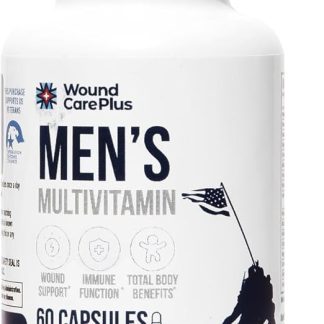 Wound Care Plus Men's Multivitamin – Comprehensive Vitamin & Mineral Blend with Vitamins A, B, C, D, E, Zinc – Supports Immune Health, Energy & Skin Wellness – 60 Capsules – Non-GMO, Gluten-Free