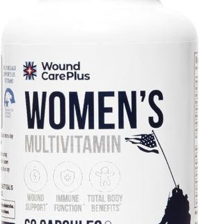 Wound Care Plus Women's Multivitamin – Complete Vitamin & Mineral Complex with Vitamins A, B, C, D, E, Zinc – Supports Immune Health, Skin Wellness & Energy – 60 Capsules – Non-GMO, Gluten-Free