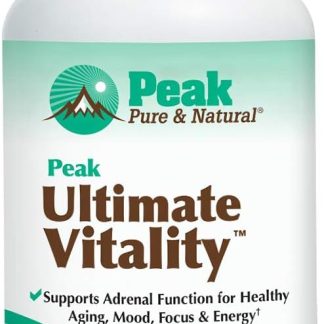 Peak Vitality Adrenal Support Supplement - Boswellia, Holy Basil, L-Theanine and Ashwagandha Supplement - Adaptogens for Mood, Natural Cortisol Support (90 Capsules)