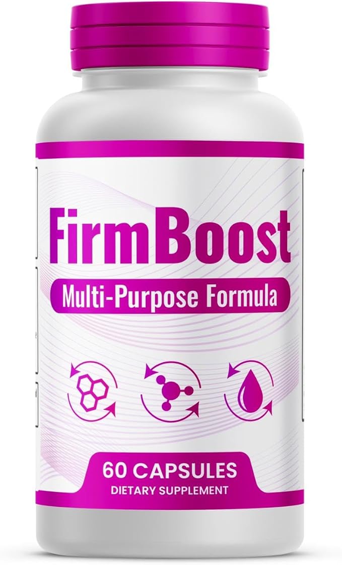 (1 Pack) FirmBoost Capsules, Advanced FirmBoost Supplement for Skin Firmness, Hydration & Smoothness, All Natural FirmBoost with Clean Support, Official Firm Boost Pills for Reviews (60 Capsules)