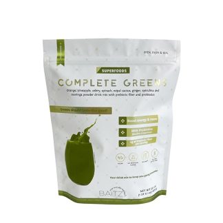 BAITZ | Complete Greens Powder 21.1 oz | Plant-Based Blend with Probiotic & Prebiotic Fiber | No Artificial Ingredients | 30 Servings