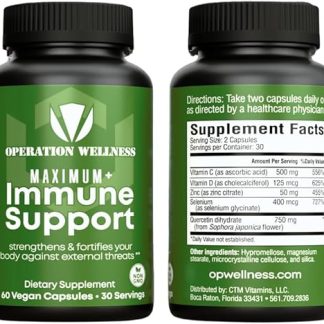 Immune Support Maximum+ - Complete Immune Booster: Zinc, Vitamin C, D, Quercetin, Selenium
