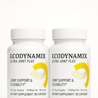 Ecodynamix Ultra Joint Flex Supplement, 60 Capsules, 2100mg Per Serving, 20 Day Supply, with Glucosamine and Turmeric (2)