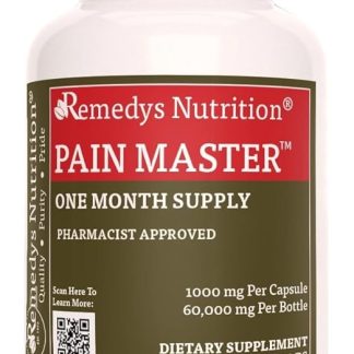 Remedy's nutrition Pain Master | 1,000mg, 60 Vegan Capsules Herbal Dietary Supplement | Two Month Supply