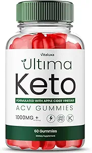 Ultima Keto ACV Gummies - Ultimate Keto Plus ACV Apple Cider Vinegar 525 MG Per Gummy, Ultimaketo+ACV Supplement All Natural Premium Ingredient Advanced Formula (60 Gummies)