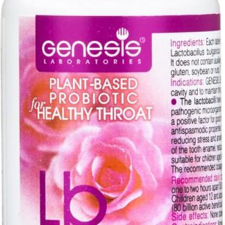 Genesis LB Vegan Probiotic with Lactobacillus Bulgaricus and Rose May Support Gut Helth, Digestion, Immune System 24 tabs