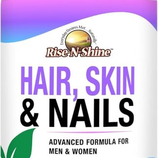 Hair, Skin & Nails Daily Supplement with Biotin, Collagen & Essential Vitamins Supports Clear Skin, Long Nails & Thick Hair - 30 Day Supply