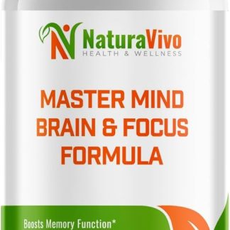 Master Mind Brain & Focus Formula - Nootropic Supplement for Improved Focus, Memory, and Clarity - DMEA - Energy Booster with Vitamins & Minerals - Made in USA, GMP Certified - 60 Capsules