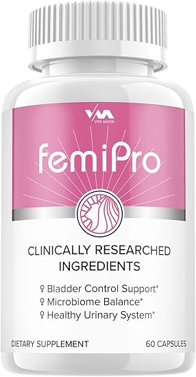 (1 Pack) Femi Pro Probiotics - FemiPro Advanced Formula Bladder Control Support, Microbiome Balance, Healthy Urinary System, 60 Capsules