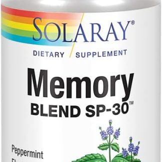 SOLARAY Memory Blend SP-30 | Herbal Blend w/Cell Salt Nutrients to Help Support Memory, Concentrate & Focus | Non-GMO, Vegan | 50 Servings | 100 VegCaps