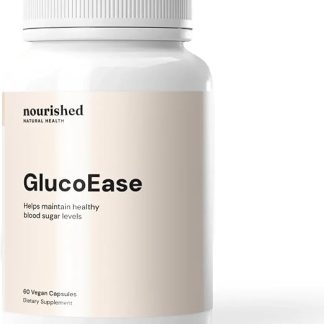 Nourished Naturals GlucoEase - Blood Sugar Support - Supplement for Women with PCOS - Supports Blood Sugar Levels Already in A Healthy Range, Food Cravings, and Digestion - 60 Capsules