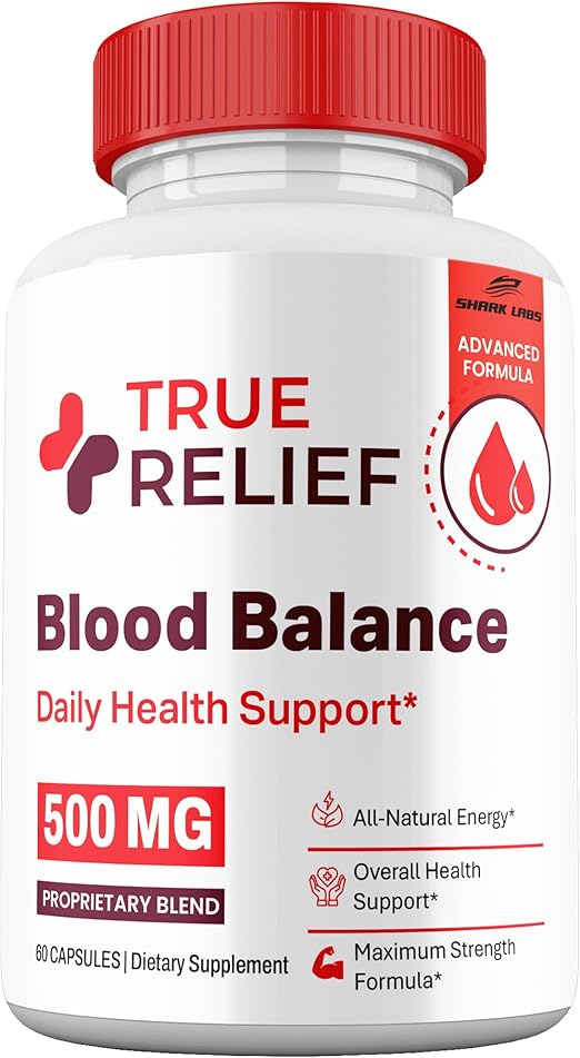 (1 Pack) True Relief Balance Capsules, All Natural Blood Premium Formula Support, Maximum Strength Vitamin, True Relief Glyco Supplement Vitamin Pills