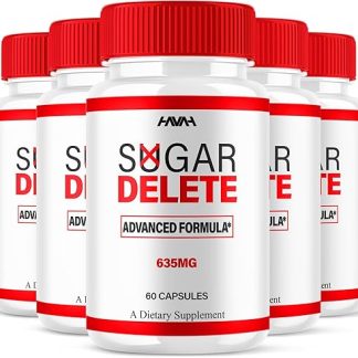 (5 Pack) Sugar Delete Advanced Glycogen Support Supplement, SugarDelete Maximum Strength Advanced Health & Wellness Multivitamin Formula, Sugar Delete Premium Support Pills (300 Capsules)