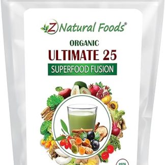 Z Natural Foods Organic Ultimate 25 Superfood Fusion Blend, Superfood Supplement Powder, Organic, Vegan and Non-GMO, 1 lbs