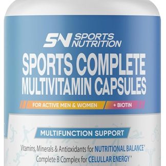 Sports Nutrition Sports Complete MULTIVITAMIN Capsules Multivitamins for Active Men & Women, 60 Capsules, with Vitamin C, Zinc, Vitamins B2+B6+B12, Calcium, Magnesium, Vitamins A, D & E