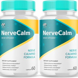 (2 Pack) Nerve Calm Capsules, Official Nerve Calm Pills Made with All Natural Ingredients, Maximum Strength NerveCalm Sciatic Support Supplement with Advanced Formula for Women & Men (120 Capsules)