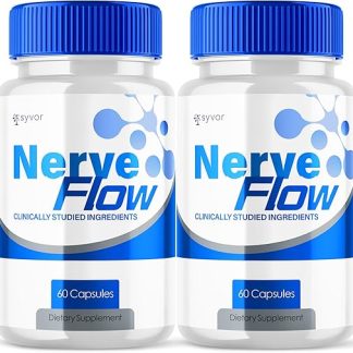 (2 Pack) Nerve Flow Capsules, Official Nerve Flow Pills Made with All Natural Ingredients, Maximum Strength NerveFlow Sciatic Support Supplement with Advanced Vitamins for Women & Men (120 Capsules)