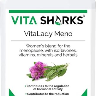 VitaLady Meno | 13 Herbal Ingredients | B6 | Zinc | Isoflavones | Kosher | Vegan | Vegetarian | Vita Sharks UK
