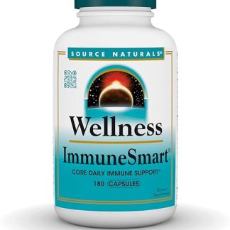 Source Naturals Wellness ImmuneSmart - for Core Daily Immune Support*, with Vitamins A, C, and D, Zinc, Elderberry, Echinacea, Andrographis, Turkey Tail and Garlic - 180 Capsules