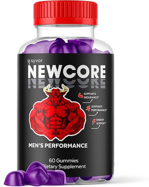 Newcore Gummies for Men, Official New Core Gummys with Maximum Strength Ingredients, Advanced Formula Newcore Gummys Wellness Support with All Natural Vitamins for Your Active Lifestyle (60 Gummies)
