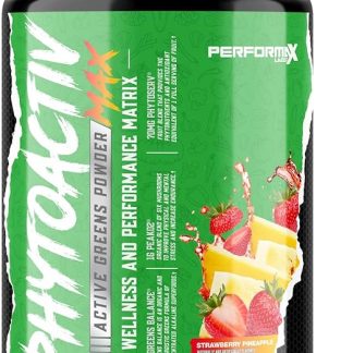 PhytoactivMax Active Greens Powder Wellness and Performance Matrix | Phytonutrients – Overall Health | 30 Servings (Strawberry Pineapple)