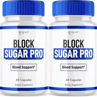(2 Pack) Block Sugar Pro Capsules, Official Block Sugar Pro Pills with All Natural Ingredients, BlockSugarPro Maximum Strength Glycogen Suppport Pills Advanced Vitamin for Women and Men (120 Capsules)