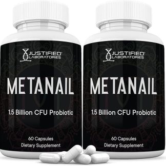 Justified Laboratories (2 Pack) Metanail 1.5 Billion CFU Probiotic Nail Support 120 Capsules