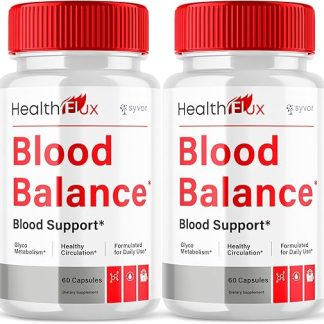 (2 Pack) Health Flux Blood Balance Capsules, Official HealthFlux Blood Support Pills with All Natural Ingredients, Health Flux Maximum Strength Glyco Supplement Vitamin for Women & Men (120 Capsules)