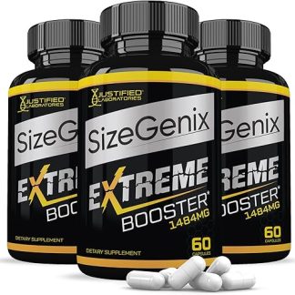 Justified Laboratories (3 Pack) Sizegenix Men’s Health Supplement 1484mg180 Capsules