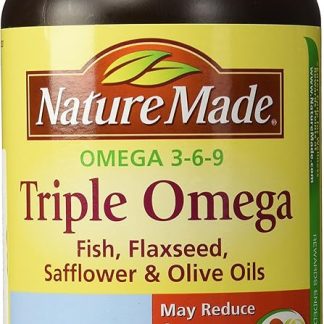 Nature Made Triple Omega 3 6 9 - Fish, Flaxseed, Safflower & Olive Oils - 180 Softgels