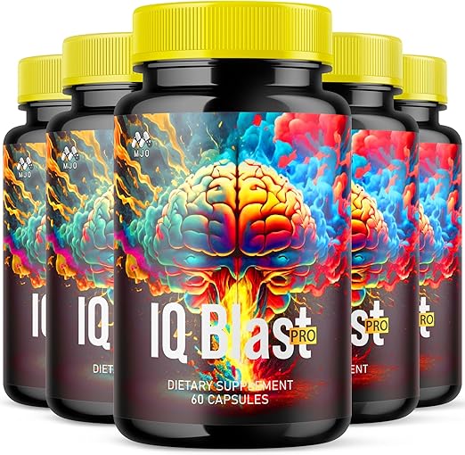 (5 Pack) IQ Blast Pro Capsules, IQ Blast Pro Official Capsules with All Natural Ingredients, IQBlast Advanced Brain Formula Multivitamin Health & Wellness Pills, Max Strength Supplement (300 Count)