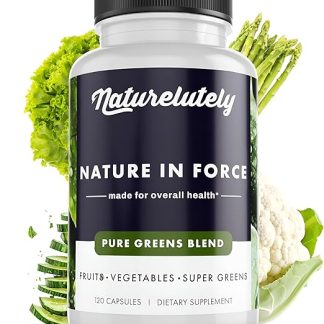 Nature in Force SuperGreens Capsules | All Natural Vegetable and Fruits Superfood Powder Blend | Immune Support Supplement from Field of Greens | 120 Capsules/Bottle