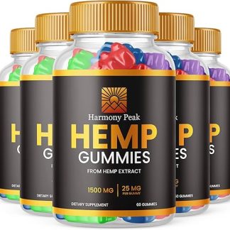 (5 Pack) Harmony Peak Gummies - Official Formula - Harmony Peak Hemp Gummies Advanced Strength Performance Hemp Blend Formula, Big Size Harmony Peak Gomitas with 25mg Hemp, Great Taste (300 Gummies)