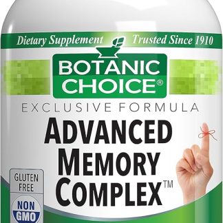 Botanic Choice Advanced Memory Complex - Mood Support Brain Supplements for Memory and Focus - Proprietary Herbal Blend with Ginkgo Biloba - Gluten and Allergen Free - 60 Count Pills