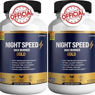 Night Speed Max Burner Gold Burn Powerful Formula Anabolic Recovery, Natural Sleep Aid with Melatonin, Magnesium, Ashwaganda (2)