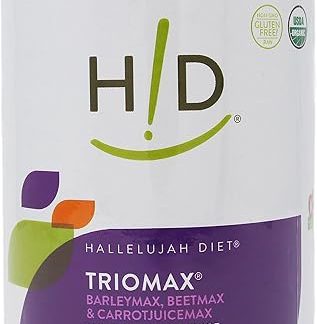 Hallelujah Diet TrioMax – Superfood Vitamin & Antioxidant Blend, Pure Juice Powder Supplement, Organic, Gluten-Free, Vegan, 30 Servings, Large