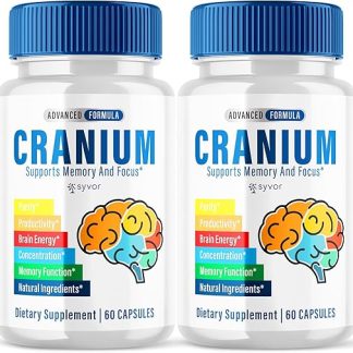 (2 Pack) Cranium Supplement Pills, Official Cranium Advanced Formula Nootropic Capsules, All Natural Health and Wellness Support Formula Maximum Ingredients Supports Memory and Focus (120 Capsules)