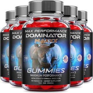 (5 Pack) Dominator Maxx Gummies Maximum Strength Performance Gummies, Dominator Maxxx Gummies Extra Strength Overall Wellness Support, Dominator Max Gummies, DominatorMax Great Taste (300 Gummies)
