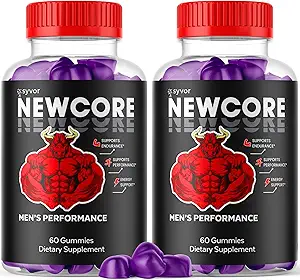 (2 Pack) Newcore Gummies for Men, Official New Core Gummys with Maximum Strength Ingredients, Advanced Newcore Gummys Wellness Support with Natural Vitamins for Your Active Lifestyle (120 Gummies)
