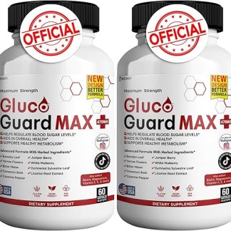 Gluco Guard Max Daily Wellness Support Supplement with Vitamins, Minerals, and Herbs – Chromium, Magnesium, Banaba, Bitter Melon, and Zinc – Non-GMO, Gluten-Free – 120 Capsules