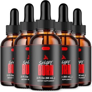 (5 Pack) Shape Burn, Official ShapeBurn Supplement with All Natural Ingredients, Adanced Formula ShapeBurn Maximum Strength Fitness Support Formula for Men & Women in an Easy Take Form (150 Servings)