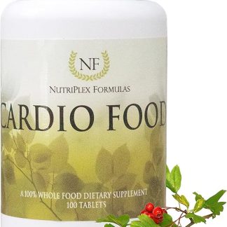 Cardio Food Supplement | Whole Food Heart & Circulatory Support | Organic Ingredients | Blood Flow & Vascular Health | 100 Tablets | Made in USA
